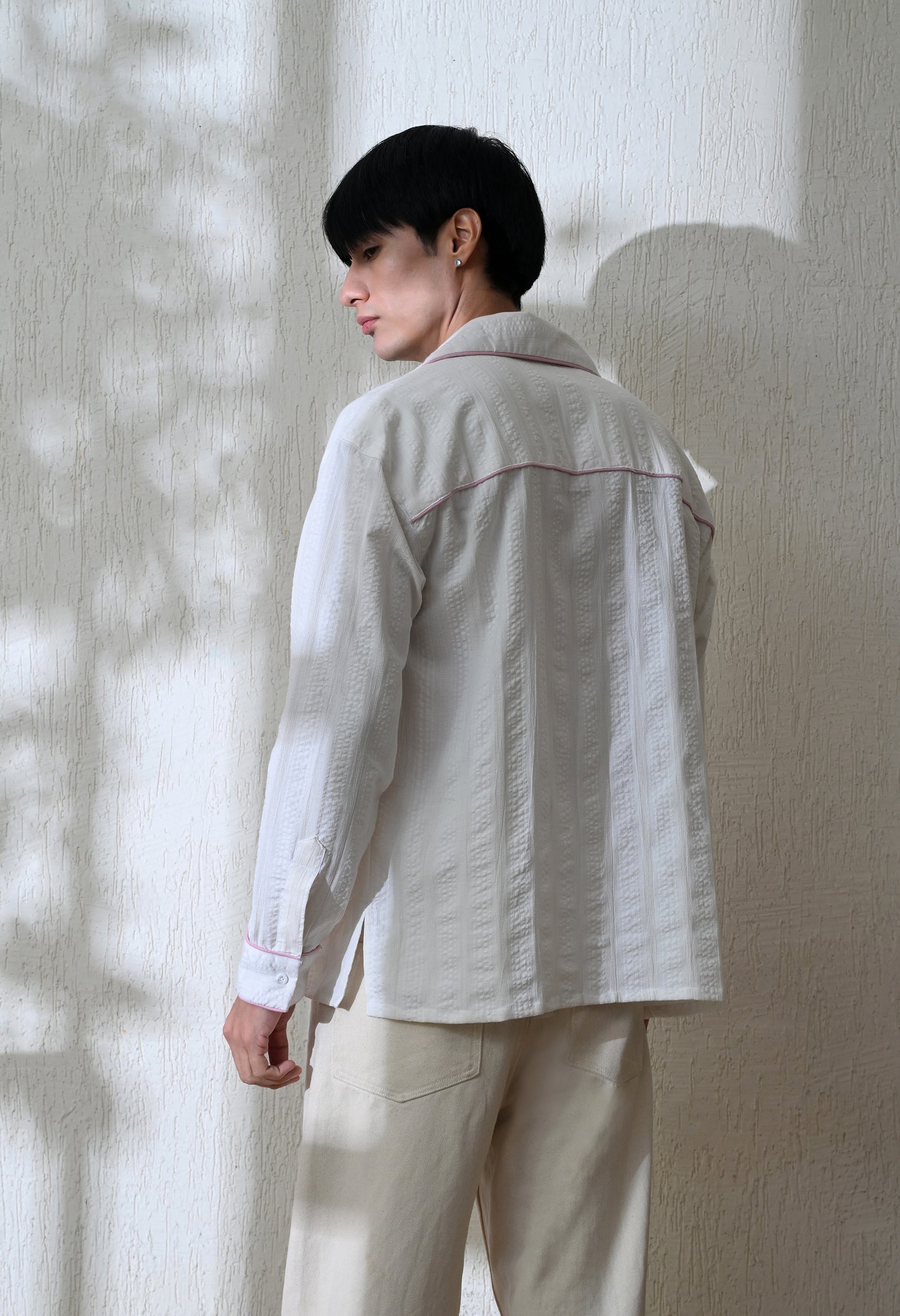 White Edge Piping Shirt