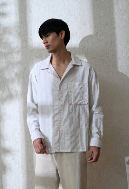 White Edge Piping Shirt