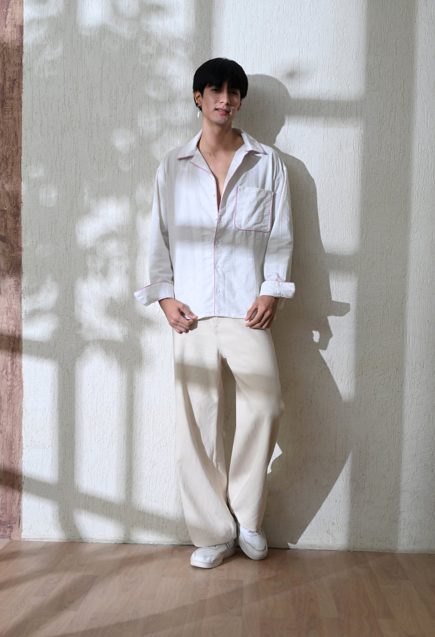 White Edge Piping Shirt