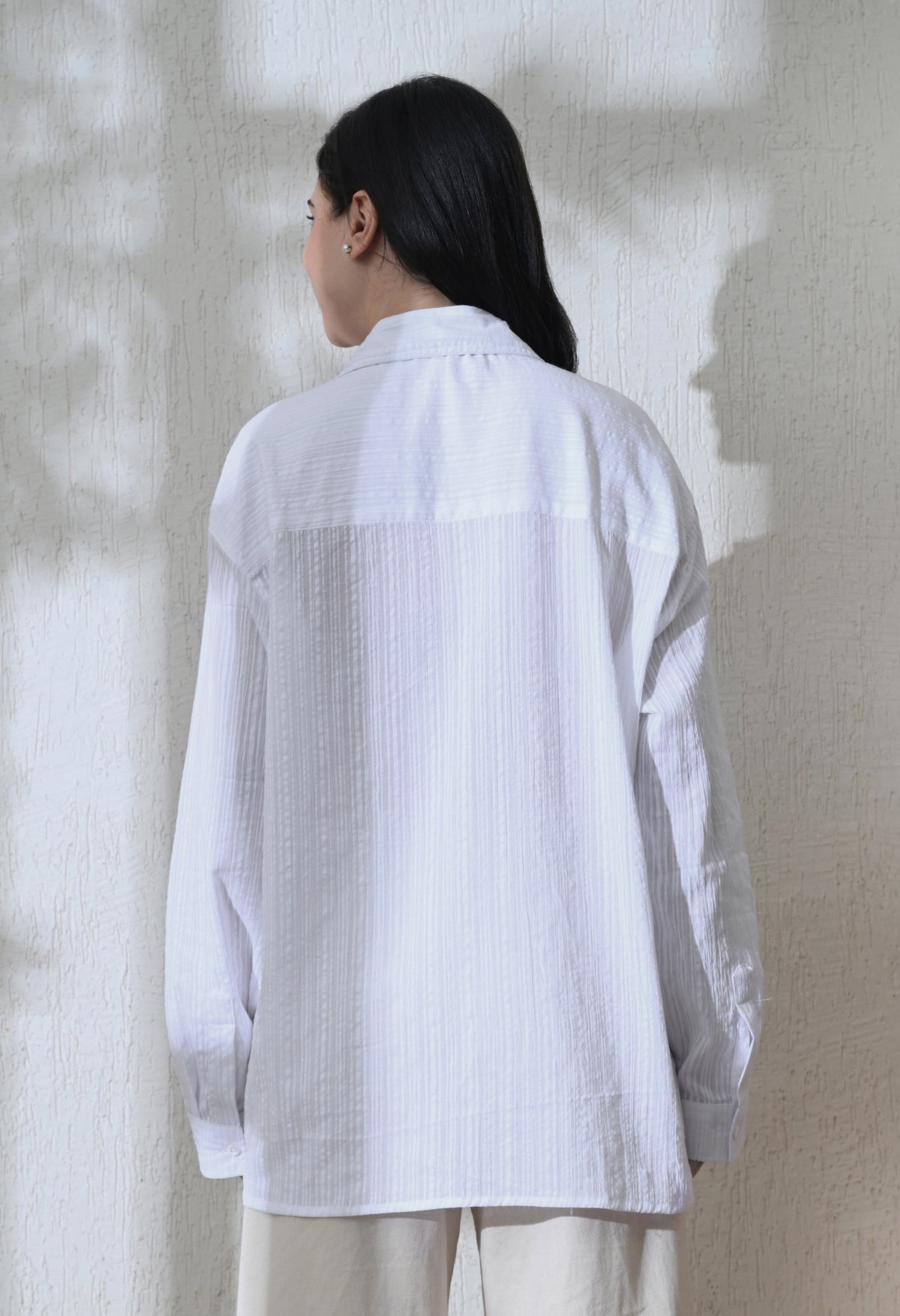 Women's Island Trail embroidered shirt in white – La Moon