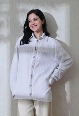 Women's Island Trail embroidered shirt in white – La Moon