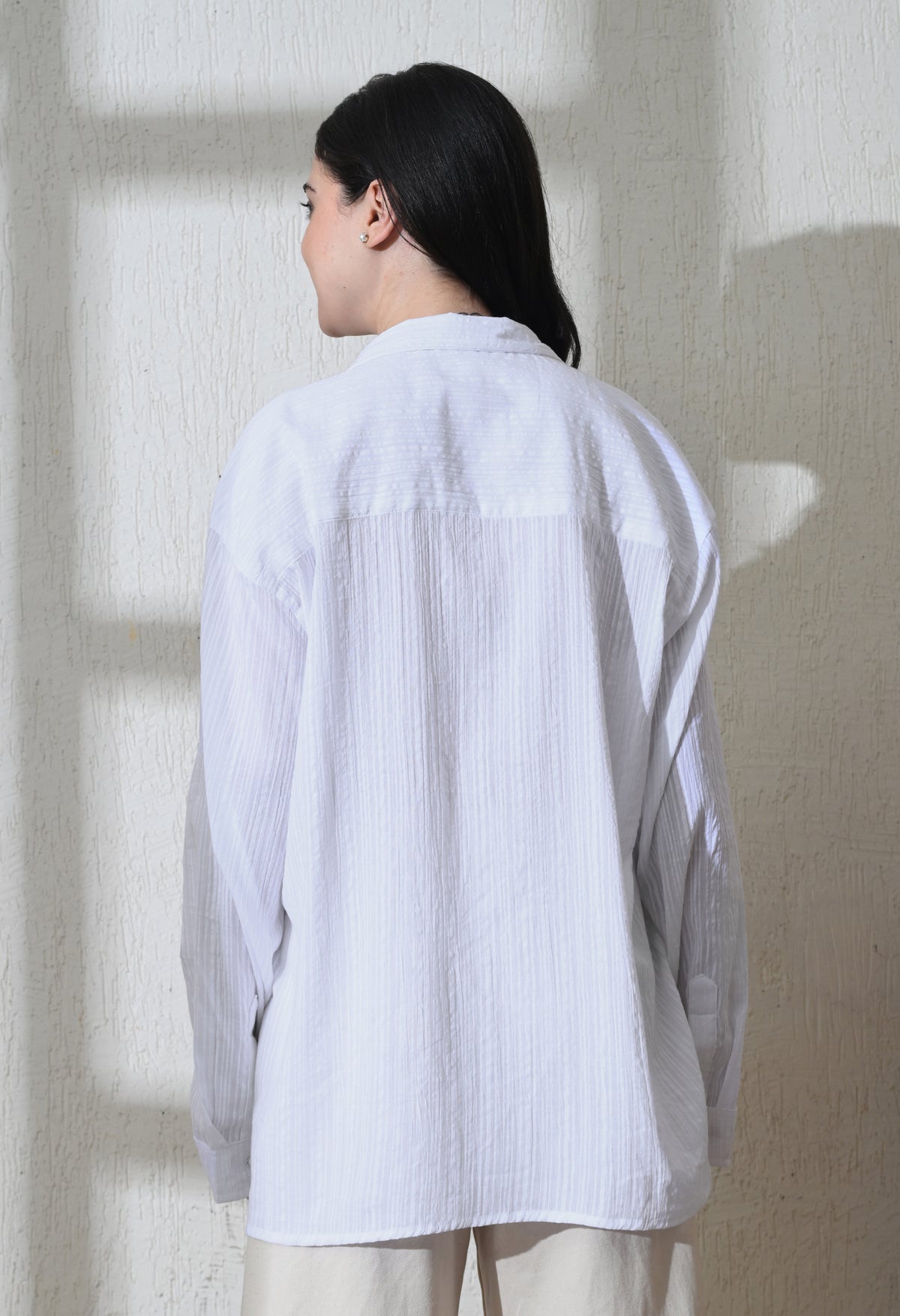 Women's Garden Muse embroidered shirt in white – La Moon