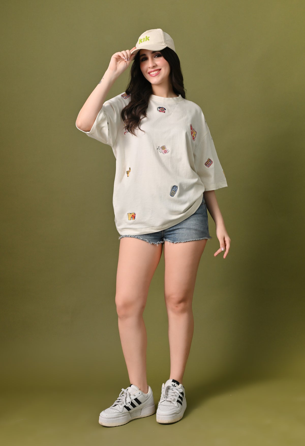 Women off white 90skid  embroidered unisex tshirt