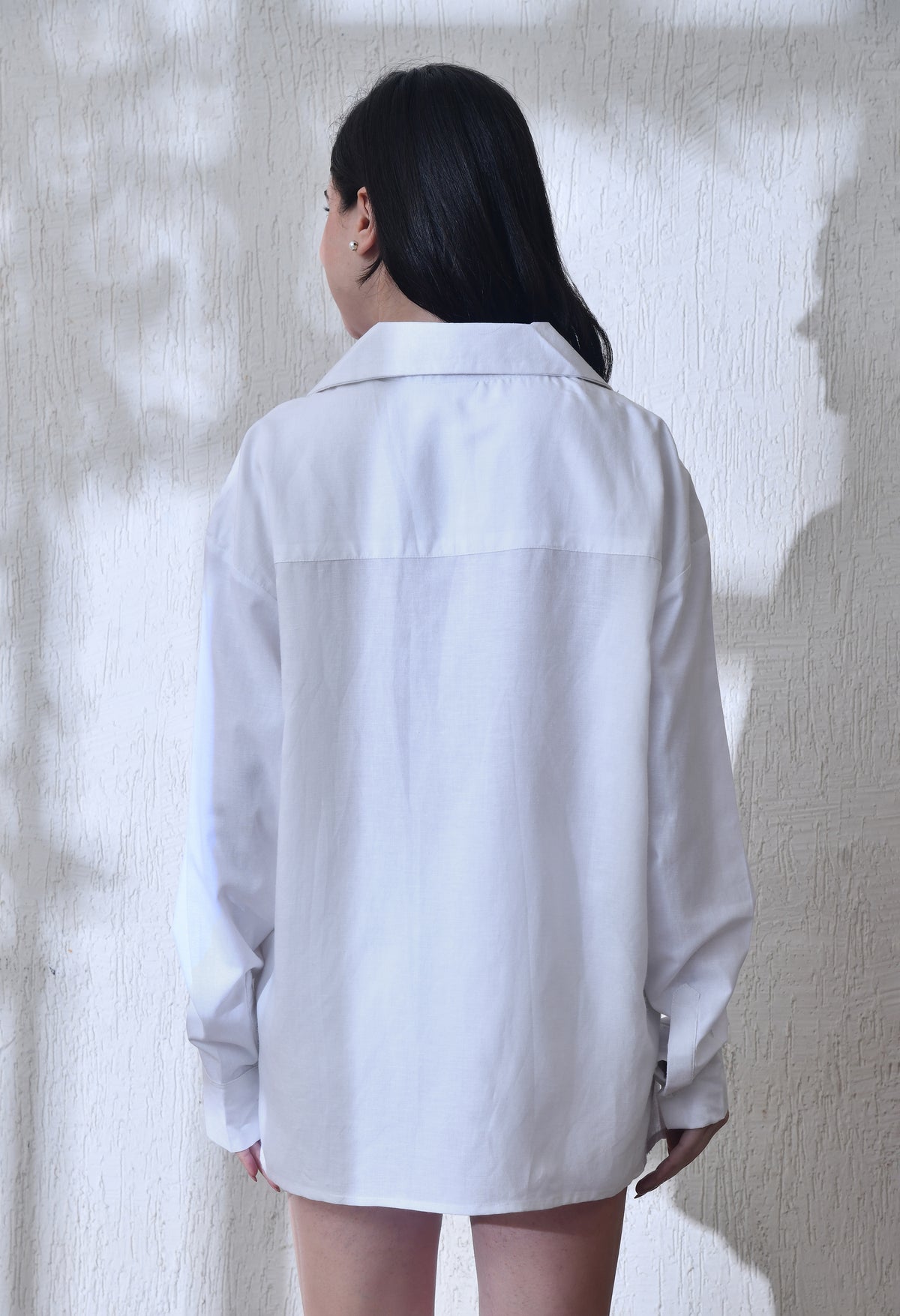 Women's Botanic Affair embroidered shirt in white – La Moon