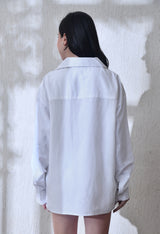 Women's Botanic Affair embroidered shirt in white – La Moon
