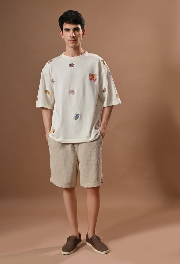 Men off white 90skid  embroidered unisex tshirt alternate view