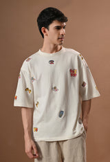 Men off white 90skid  embroidered unisex tshirt