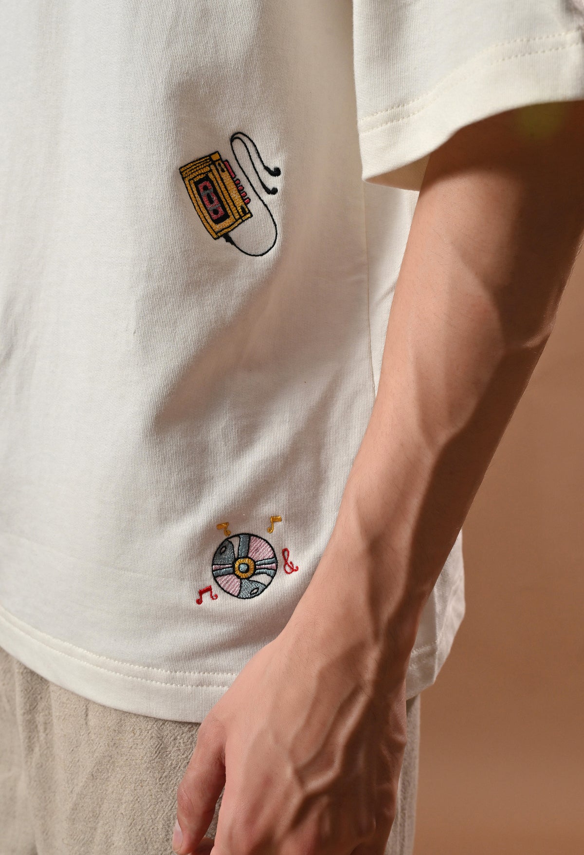 Men off white 90skid  embroidered unisex tshirt