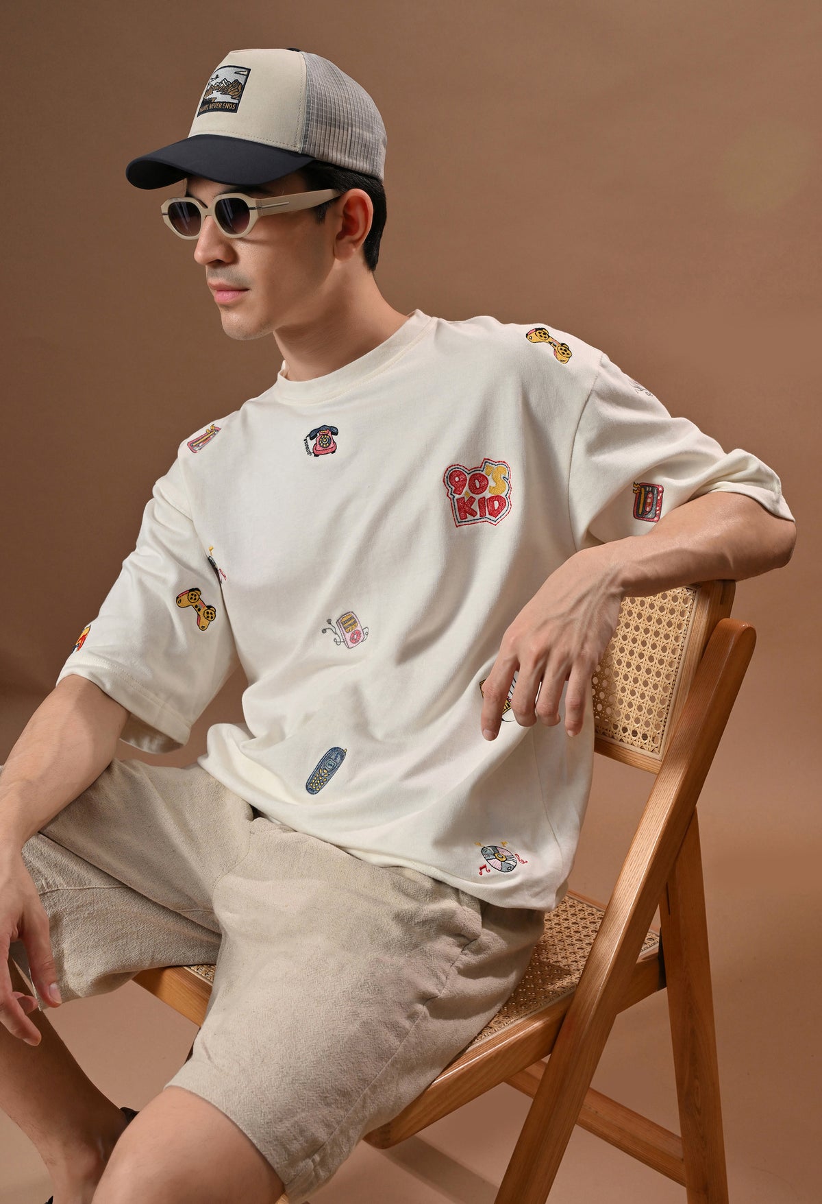 Men off white 90skid  embroidered unisex tshirt