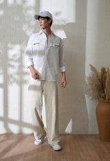 Men's Penguin Parade embroidered shirt in white – La Moon