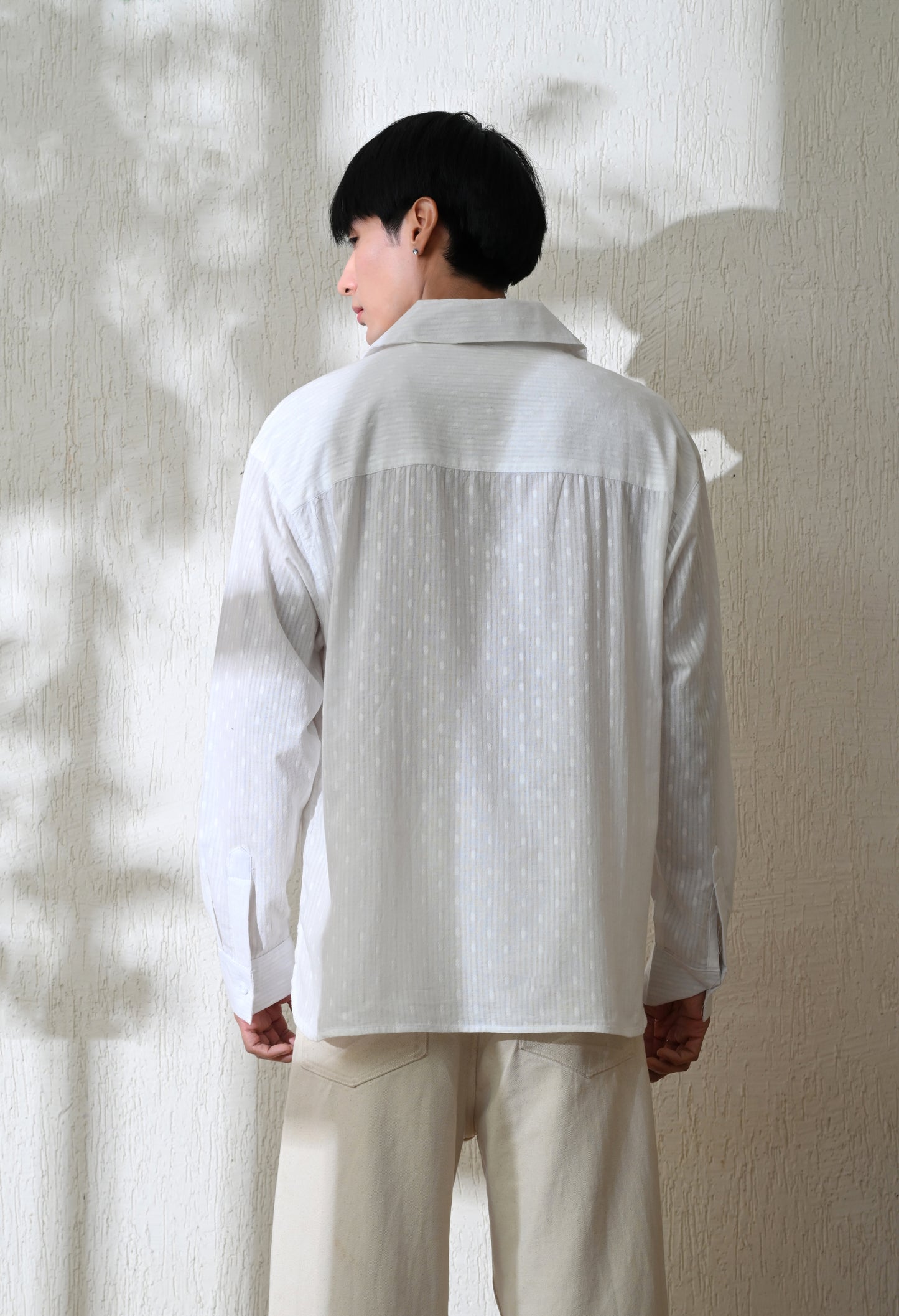 White Pocket Posy Embroidered Shirt