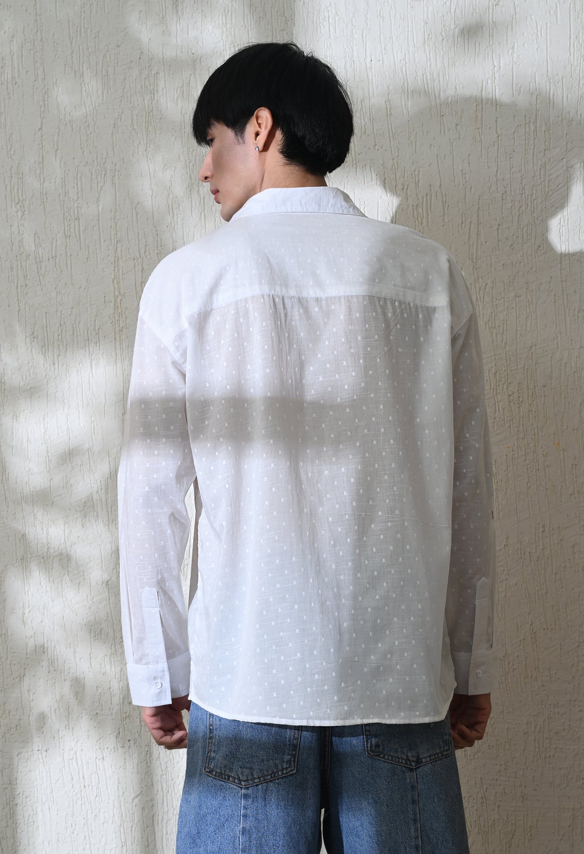Men's Floral Chintz embroidered shirt in white – La Moon