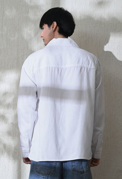 White Floral Whisper Embroidered Shirt