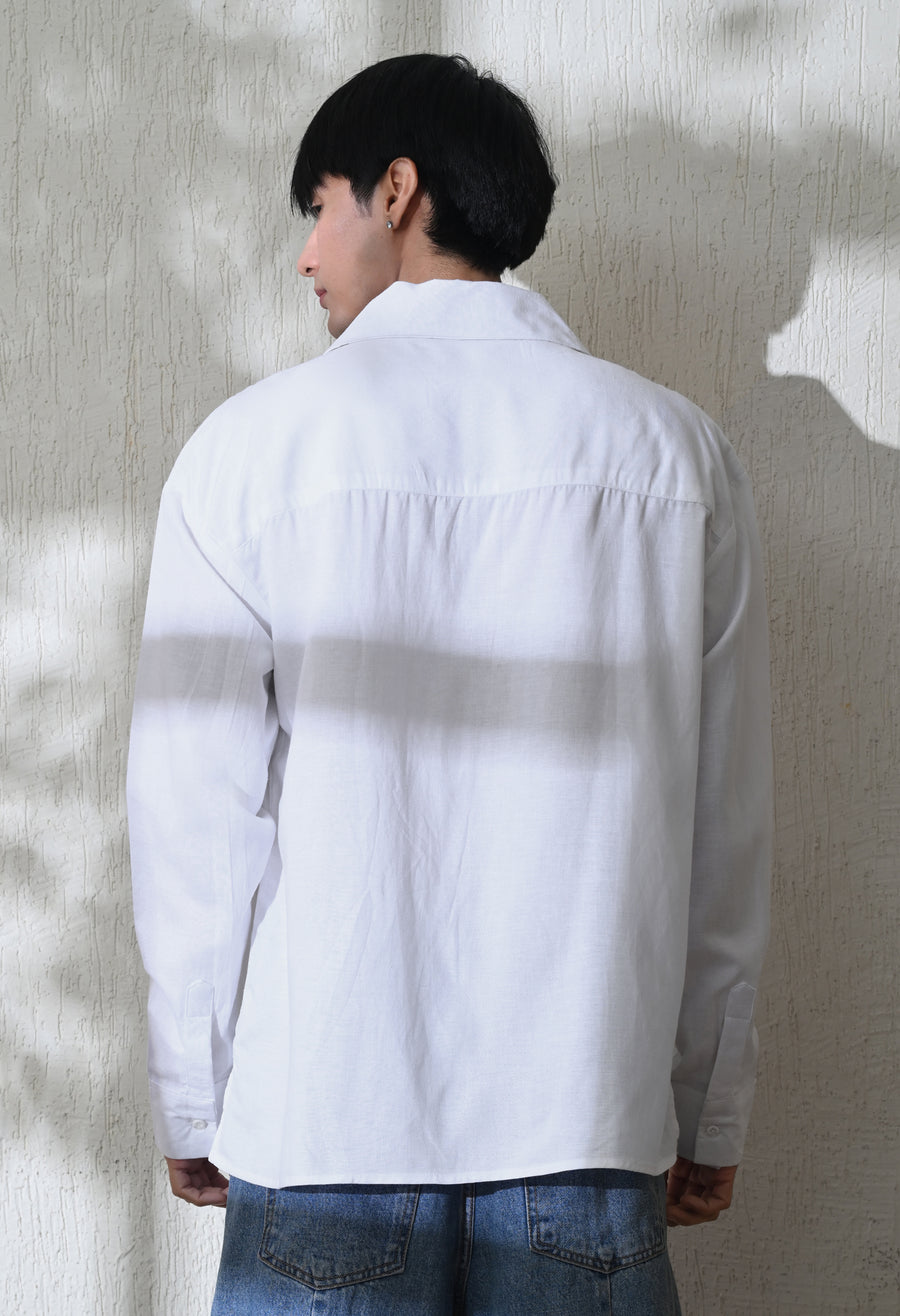 Men's Floral Whisper shirt in white – La Moon