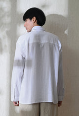 Men's Island Trail embroidered shirt in white – La Moon