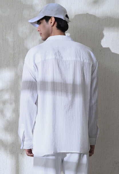 White Garden Muse Embroidered Shirt