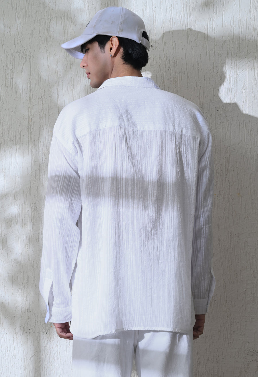 Men's Garden Muse embroidered shirt in white – La Moon